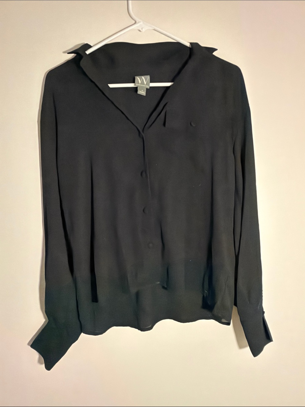 Worthington Black Blouse Size Small Like New
